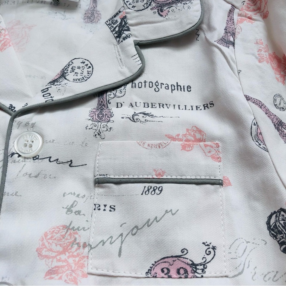 💕 Petite Plume Paris Musings Luxury Pajamas • Size 5T • Shirt & Pants Set - Picture 13 of 13